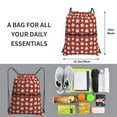 thumbnail image 3 of Wukai Cute Pig with Coins Waterproof Drawstring Backpack with Zipper Pocket,Large Foldable Gym Bag for Women and Men, Perfect for Sports, Yoga, and Travel, 3 of 8