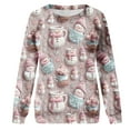 thumbnail image 6 of asdoklhq Christmas Oversized Sweaters for Women Womens' Christmas Santa Claus Printed Shoulder Length Long Sleeved Round Neck Top/shirt Multicolor M, 6 of 6