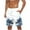 Blue, variant on ZCFZJW Summer Tropical Floral Print Beach Hawaiian Shorts for Men Lightweight Quick Dry Drawstring Elastic Waist Bathing Suit Trendy Holiday Vacation Swim Trunks with Pockets Blue L