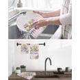 thumbnail image 5 of Easter Gnomes Kitchen Dish Towels for Drying Dishes Set of 2, Watercolor Floral Daisy Eggs Spring Pink Plaid Waffle Weave Microfiber Hand Tea Bathroom Towels Quick Dry & Absorbent Towel 15.7x23.6, 5 of 7