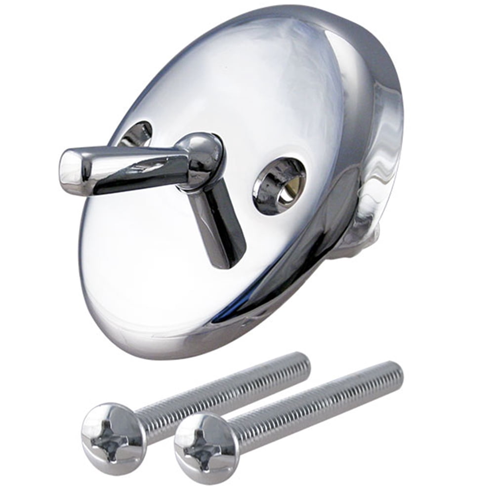 Universal Trip Lever Bath Drain Replacement – Chrome Plated, Easy Install, Includes 2 O-Rings, Fits Most Tub Drains