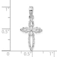 thumbnail image 3 of Finest Gold Sterling Silver Scalloped Edge Cut-Out Cross Pendant, 3 of 3