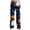 Blue, variant on Halloween Sleep Pants for Women Ghost Print Drawstring Stretchy Pajama Pants
