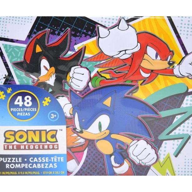 Sonic the Hedgehog Tin School Lunch Box with a 48-piece Puzzle