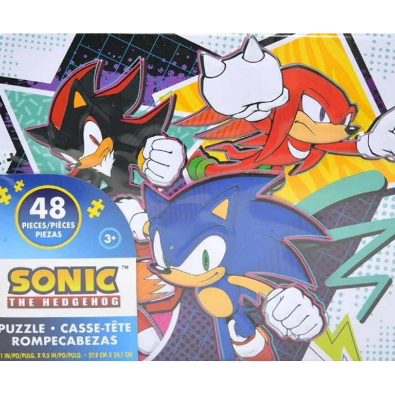 Sonic the Hedgehog Tin School Lunch Box with a 48-piece Puzzle