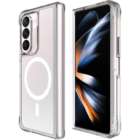 for Samsung Galaxy Z Fold 5 Case, Galaxy Z Fold 5 5G Compatible with MagSafe, Clear Back Cover Slim Resist Scratches Shockproof Bumper Case for Samsung Galaxy Z Fold 5 5G - Clear