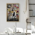 thumbnail image 3 of Wall26 Canvas Print Wall Art Banksy Style Little Kid Graffiti & Street Art Urban Architecture Cityscape Grunge Dark Illustrations 80th Century Pictorial Art Decorative Abstract - 16"x24" Natural, 3 of 5