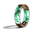 thumbnail image 1 of Bague en Résine de Bois Fait Main Cadeau d'Anniversaire pour Femmes, L, 21 mm, 1 of 6