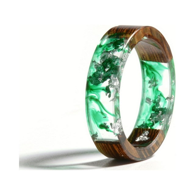 Bague en Résine de Bois Fait Main - Cadeau d'Anniversaire Parfait pour Femmes et Filles