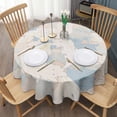 thumbnail image 3 of Fashionable Round Tablecloth 70x70in(178x178cm) – Waterproof Polyester Table Cover with Full Print Design, Wrinkle Resistant & Washable for Kitchen Dining Party Decor, 3 of 6