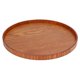 thumbnail image 1 of Plateau de service rond en bois, durable, simple et élégant, large application, surface brillante, structure stable, plateau en bois de 24 cm, 1 of 4