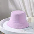 thumbnail image 4 of CoCopeaunts Bucket Hat for Kids Spring Summer Solid Color Fisherman Hat Girl Packable Outdoor Sun Protection Cotton Basin Hat, 4 of 8