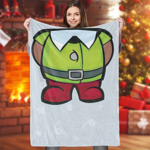 Manta navideña de poliéster con estampado agradable para la piel, decoración de festivales para sofá cama, 100 x 120 cm/39,37 x 47,24 pulgadas