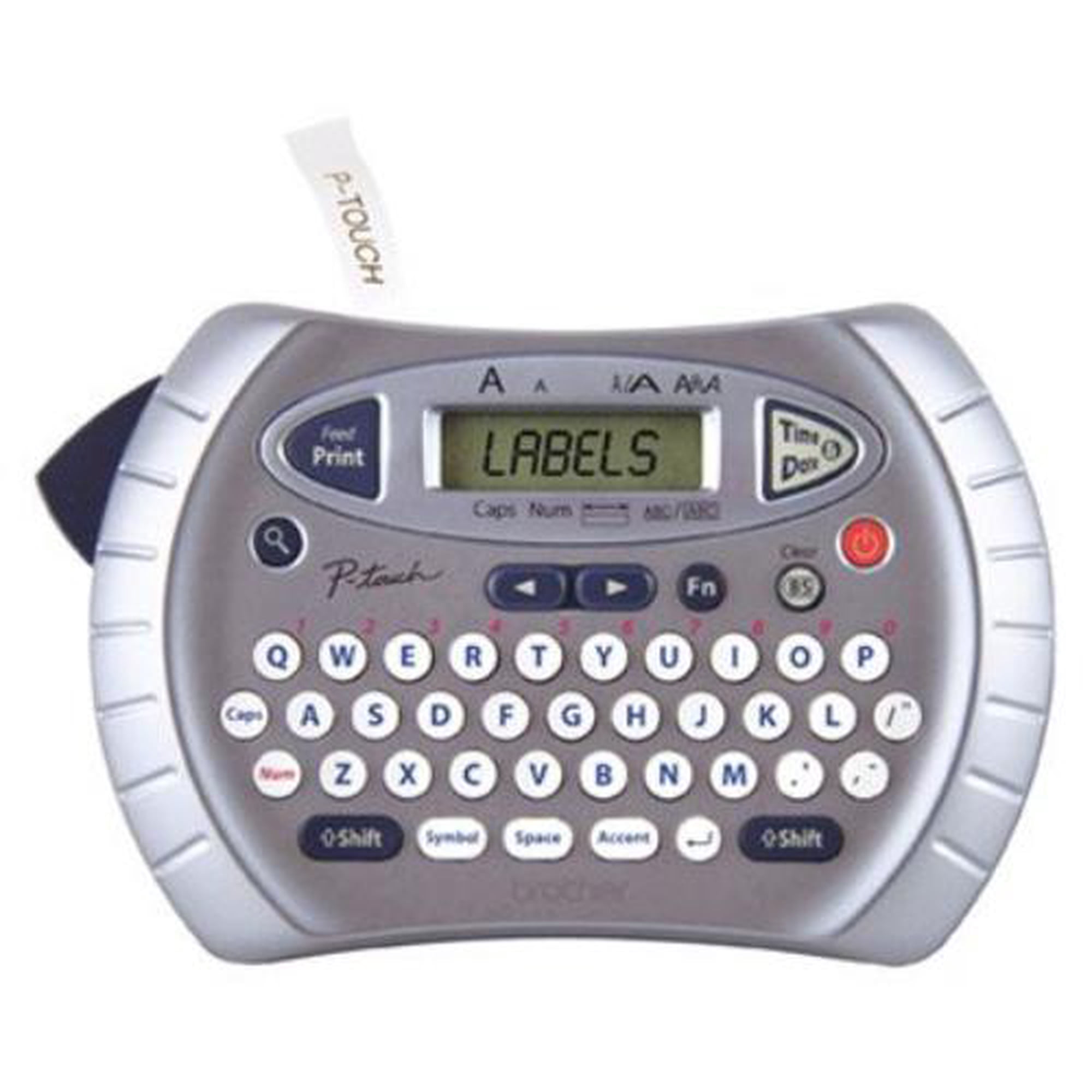 Brother Personal Handheld Label Maker, Silver/Blue