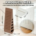thumbnail image 2 of Rubber Door Stopper Wedge Door Stoppers for Bottom of Door with Holder Sturdy Stackable Doorstop Wall Protector Brown, 2 of 6
