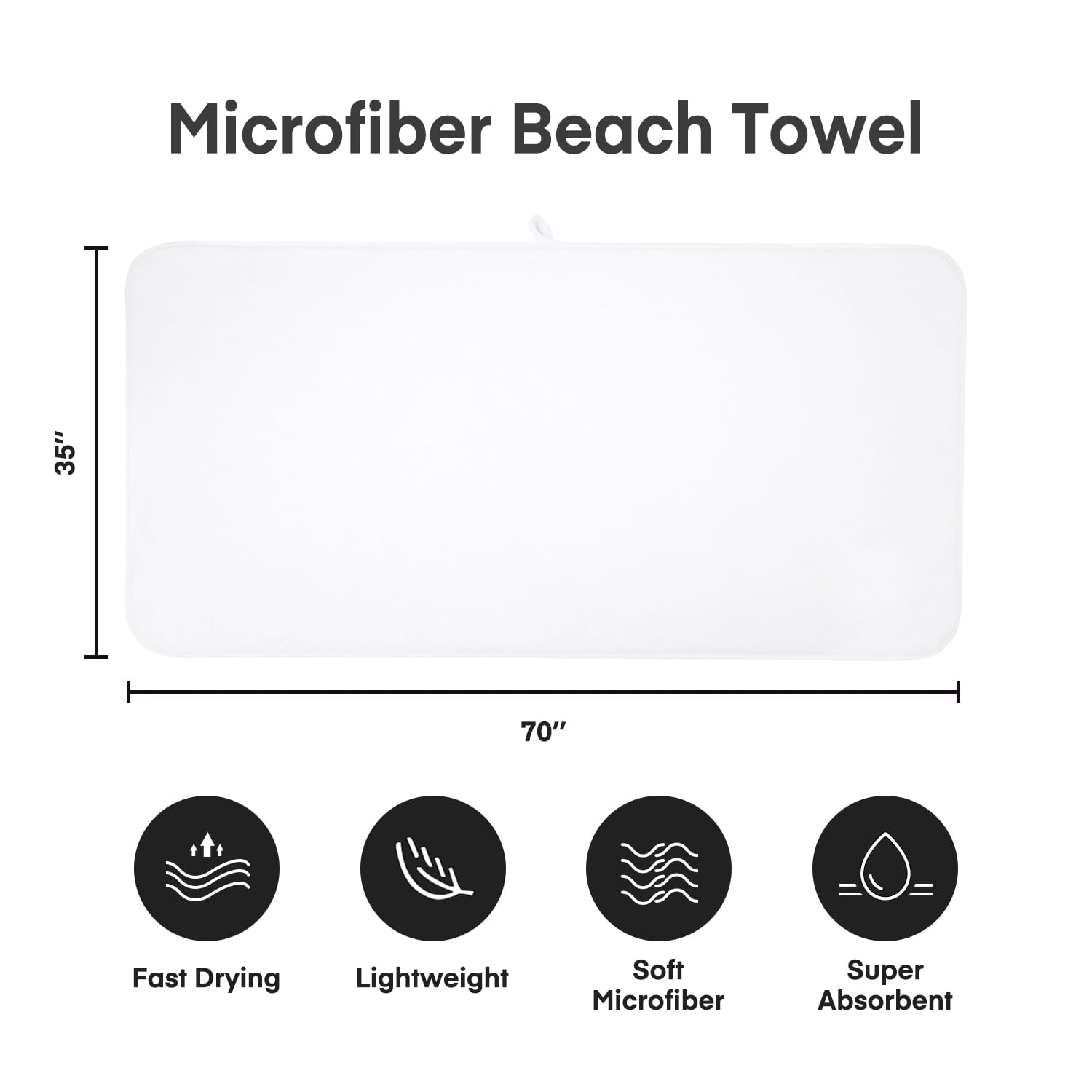 JML 2-Pieces Coral Fleece Large Bath Towel Set For Bathroom, Quick Dry Ultra Absorbent 35"x70"