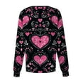 thumbnail image 3 of Scrub Jacket for Women Valentine's Day Long Sleeve Snap Front Valentine Love Heart Printed Jacket Working Uniforms with Pockets 2026, 3 of 4