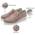 thumbnail image 3 of Zapatos sin cordones para mujer, mocasines planos de ancho ancho con diamantes de imitación, zapatillas de deporte de moda, 3 of 6
