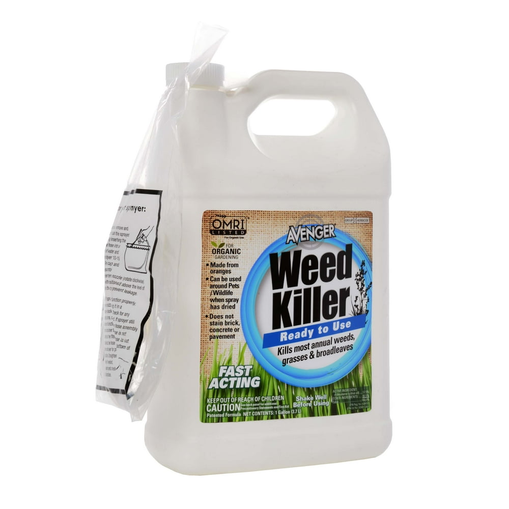 Avenger NonToxic Weed Killer, 1 Gallon ReadytoUse Bottle Walmart