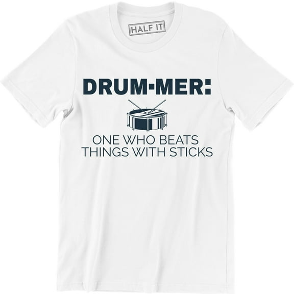 Drummer One Who Beats Things Funny Band Music Holiday Gift Men's T-Shirt