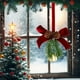 thumbnail image 1 of xihome Adorno colgante de campanilla de viento con lazo navideño de franela afelpada para decorar el rbol de Navidad y fiestas., 1 of 6