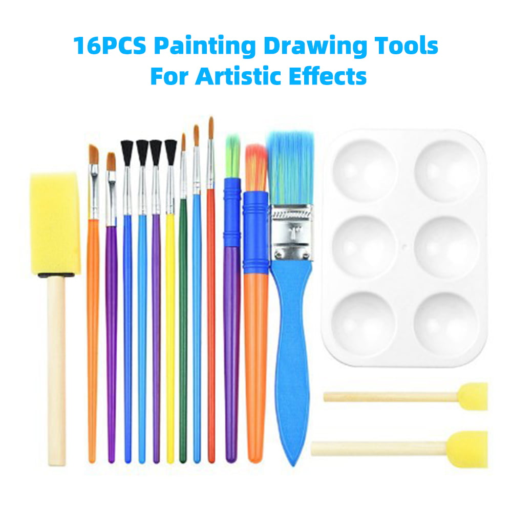 31 x Kids Paint Brushes Sponge Painting Brush Tool Set for Children Toddler Toy 