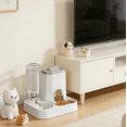 thumbnail image 5 of 1-10L Automatic Pet Feeder & Water Dispenser - Integrated Food & Water Bowl, Elevated Double Bowl for Dogs Cats, Easy-Clean Pet Hydration Solution with Neck Protection, 7.48*7.87*9.25in, Gray, 5 of 8