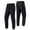 Black, variant on YLSDY Men's Solid Jogger Pants, Elastic Drawstring Waist, Zipper Pockets, Casual Athletic Trousers Dark Blue XL