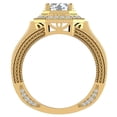 thumbnail image 3 of Engagement Ring 14K Gold Halo Rings for women 7.30 mm 6.35 carat (Moissanite Center), 3 of 5