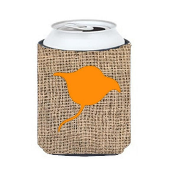 Stingray Burlap And Orange Can Or Bottle Hugger