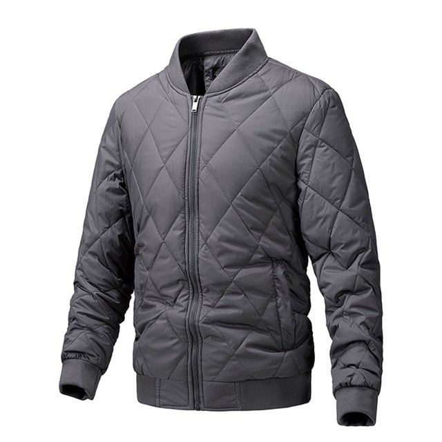 KIHOUT Veste de Printemps Hiver pour Hommes Mode Fermeture Éclair Col à Revers Manches Longues Décontractée Extérieure Chaude, Taille m-3TG