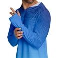 thumbnail image 2 of APTRO Men's UPF 50+ Sun Protection Hoodie Shirts Long Sleeve UV Outdoor Fishing Shirts SPF Rash Guard Shirts for Men Gradient Blue L, 2 of 6