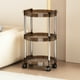 thumbnail image 4 of Estantería con ruedas ZJT250120102 | Carrito de 3 niveles con ruedas | Organizador de plástico para café o café verde, ideal para refrigerios, maquillaje, baño, dormitorio y sala de estar, 4 of 5