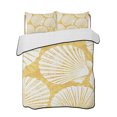 thumbnail image 2 of Quilts Full Size, Yellow Scallop Coastal Soft Comforter Bedding Set for Bed, Summer Beach Nautical Lightweight Quilted Bedspread with Pillow Cover(2 Pieces) for All Season, 78x90 Inch, 2 of 9