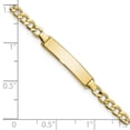 thumbnail image 4 of Auriga Fine Jewelry 10K Yellow Gold Semi-Solid Curb Link Id Bracelet 6" for Women, 4 of 6