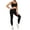 Black, variant on Yoga Clothing Set Fashion Sexy Outdoor Running Fitness Wear Tight Quick Dry Sportswear