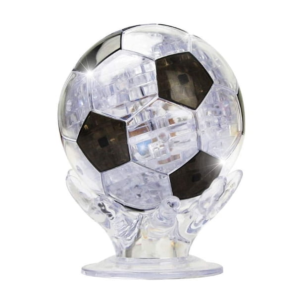 Balón de fútbol 3D Crystal Puzzle Coolplay con iluminación, 76 piezas