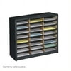 Safco 24 Compartment Value Sorter Metal Flat Files Organizer in Black
