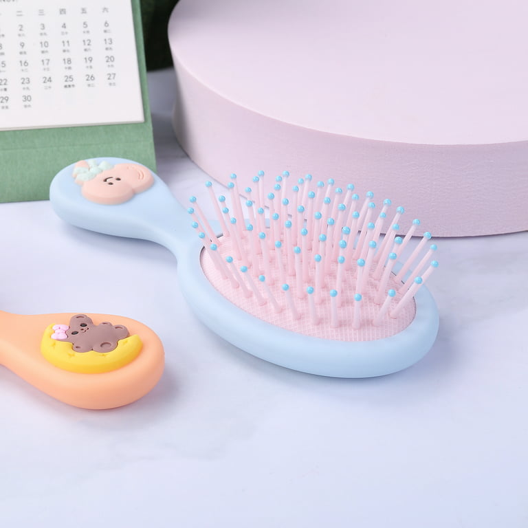 1 Pc Compact Portable Mini Daisy Candy Air Cushion Comb,Detangling Hair  Brush With Handle,Styling&Hairdressing Tool,Hair Care,Girl Gift(Pink)