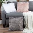 thumbnail image 6 of Somerset Home Himalayan Faux Fur Pillow - 18” Luxury Square Accent Décor Pillow Cover & Insert, White, 6 of 6