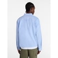 thumbnail image 3 of No Boundaries Boxy Cropped Fit Oxford Shirt with Long Sleeves, Men's XS-5XB, 3 of 5