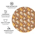 thumbnail image 3 of Honeii Cartoon Bulldog print Leather Coaster Set of 4, ideal for safeguarding your furniture from drinks spills and effortless cleanup-Round Shape, 3 of 6