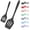 Black, variant on 2 pieces Silicone Slotted Spatula, Heat Resistant Silicone Turner, Slotted Spatula for Cooking, Spatulas for Nonstick Cookware, Rubber Spatula for Fish, Eggs, 2 pack (12 in + 8.1 in)