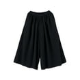 thumbnail image 6 of SWQZVT Womens Pants Wide Leg Black Cotton Dressy Pants for Women Casual Palazzo Elastic Waist Loose Comfort Lounge Pants XXL, 6 of 8