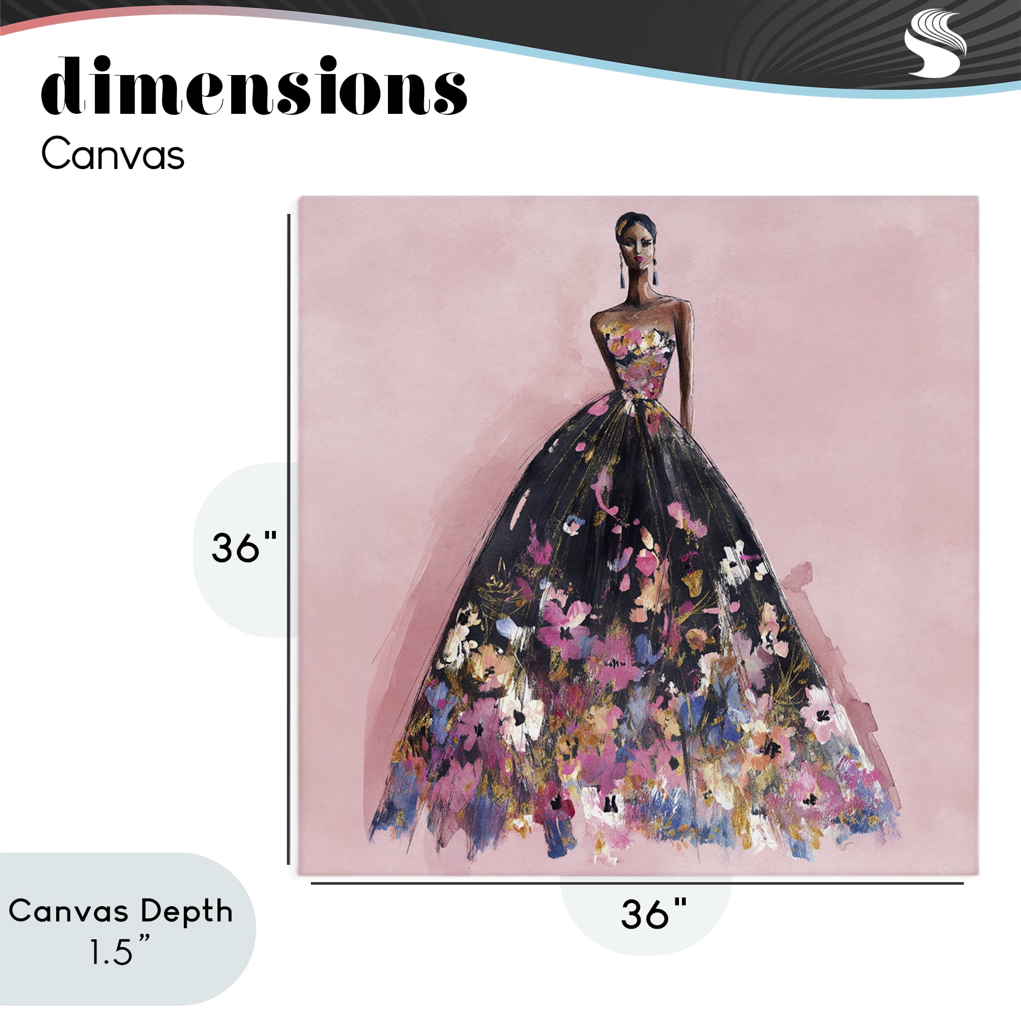 Stupell Industries Floral Reverie Gown Canvas Wall Art, design by Svetlana Aleynikova