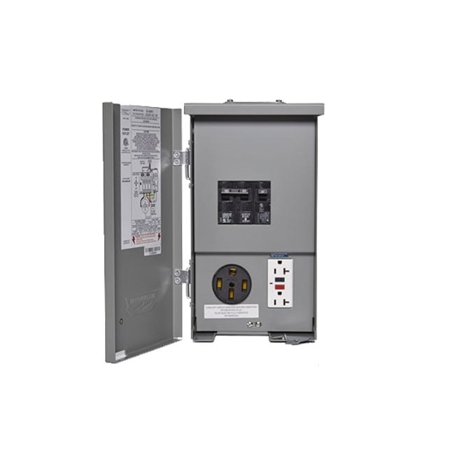 Connecticut Electric CESMPSC55GRHR 60A 120/240V Outdoor RV Panel Power Outlet with 20-Amp GFCI Receptacle