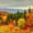 White Mountains Autumn, variant on Elephant Stock Blue Ridge Viaduct Wall Art - Horizontal Canvas Wall Art - Living Room Wall Decor - Nature Canvas - Brown And Blue Decor - 12" x 8"