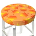 thumbnail image 3 of Fotbe Fall Maple Leaves Stool Covers Round,Waterproof Round Bar Stool Covers Bar Chair Covers Washable Stool Cushion Slipcover for 12-14 Inch Chair-12 inch, 3 of 7