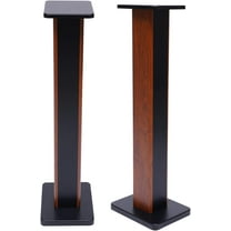 2pcs 36 inchBookshelf Speaker Stand Surround Sound Home Theater Speaker Column Holder, Wooden Home Audio Stand Rosewood Wood Grain Color