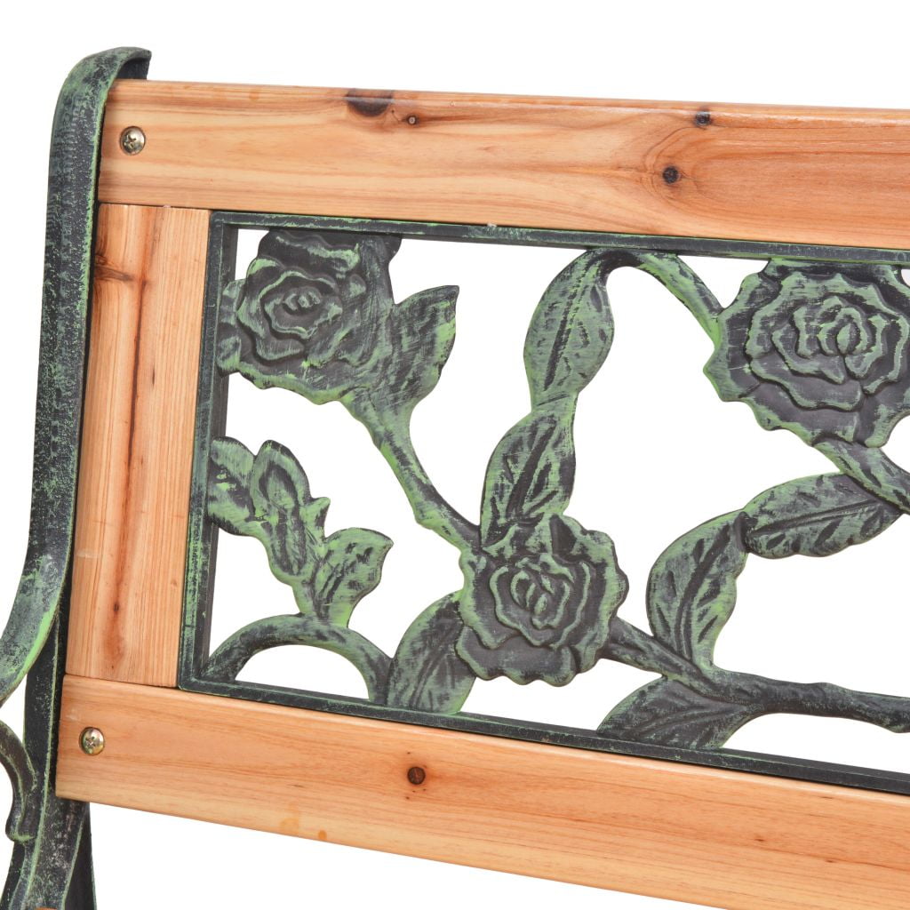 Kepooman 48" Outdoor Garden Metal Rose Bench for Deck Patio, Brown Kepooman 48" Outdoor Garden Metal Rose Bench for Deck Patio, Brown